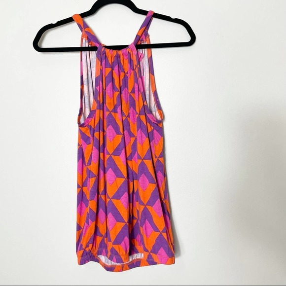 Macbeth Collection by Margaret Josephs Orange and Purple Tank Top - Picture 1 of 4